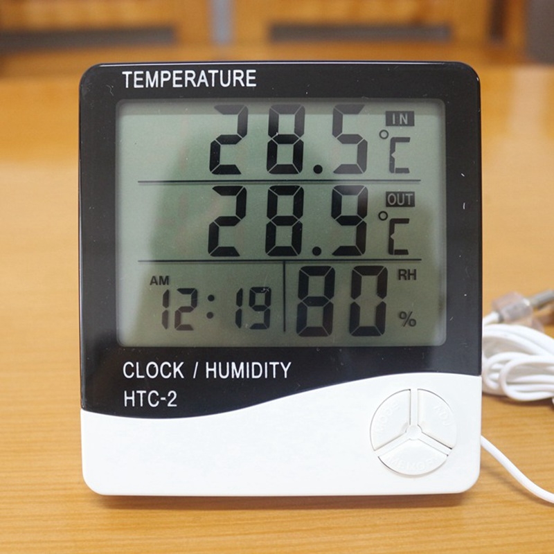 Hygrometre électronique HTC-2 Température humidité compteur horloge Station  météo In/outdoor Maroc 