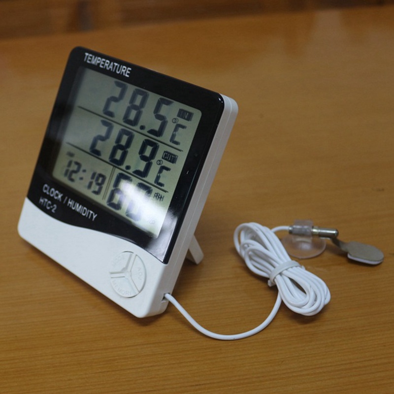 Hygrometre électronique HTC-2 Température humidité compteur horloge Station  météo In/outdoor Maroc 