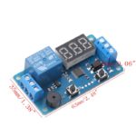 12V Module de Relais minuterie digitale 12V temporisation de 1-999s sortie relais 250V Chronorupteur de Déclenchement Temporisateur Circulaire Maroc
