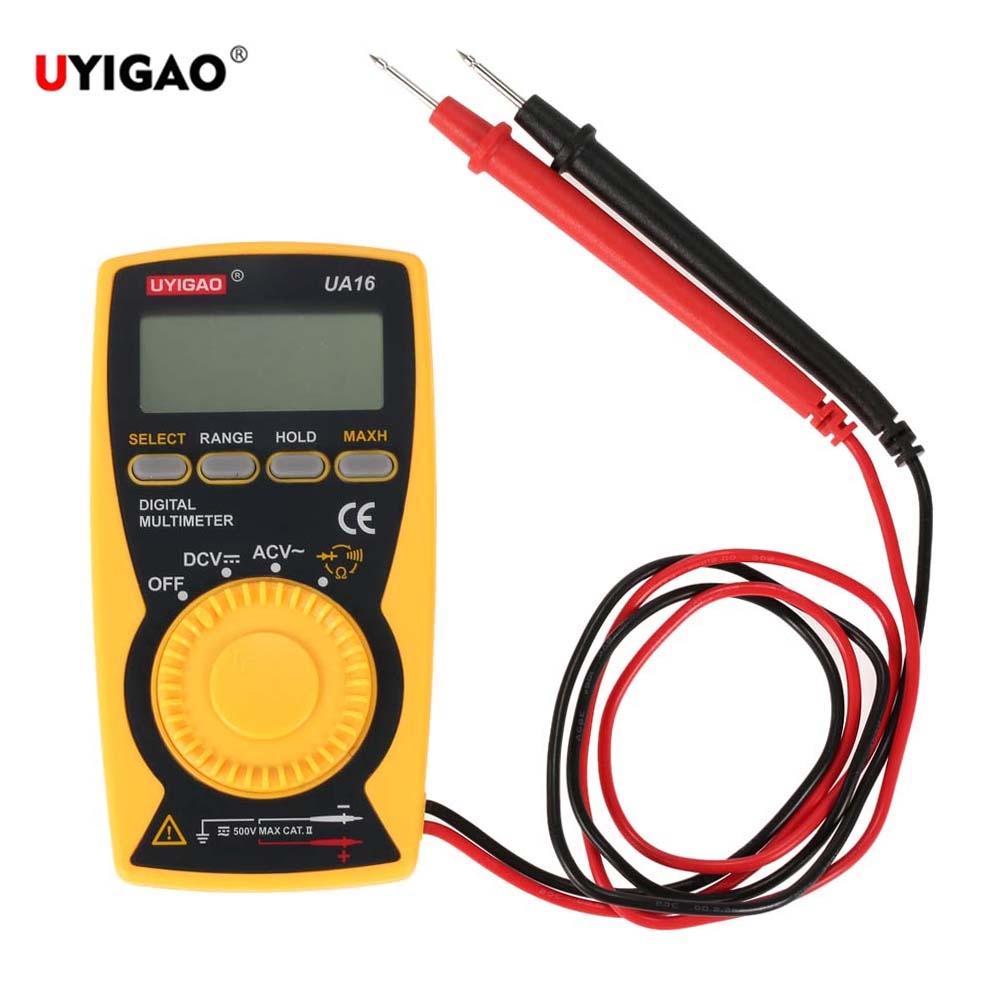 Uyigao UA16 Mini Multimètre numérique portable voltmètre ampèremètre  ohmmètre Mesure de Tension AC/DC Résistance de continuité Maroc 