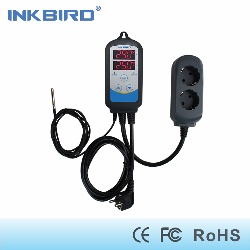 Inkbird ITC-310T Plug-n-Play Numérique Contrôleur de Température Refroidissement & Chauffage Control Thermostat Minuteur Timer 2in1 Capteur Sonde 