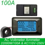 P06S-100 6 en 1 Digital LCD Voltmètre 110-250V Ampèremètre 100A Inducteur Mutuel Maroc