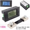 PZEM-051 DC 100A 6.5 ~ 100 v  LCD Tensiomètre de courant Panneau de batterie de voiture 12v 24v 48v Power Monitor avec shunt Maroc