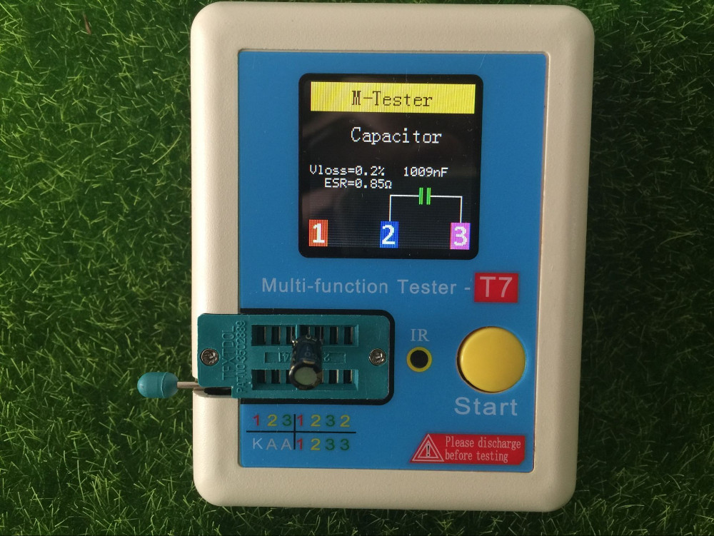Tester LCR-T7 Multifunzione Con Display TFT A Colori, Misura Transistor, Diodi, Condensatori, IR