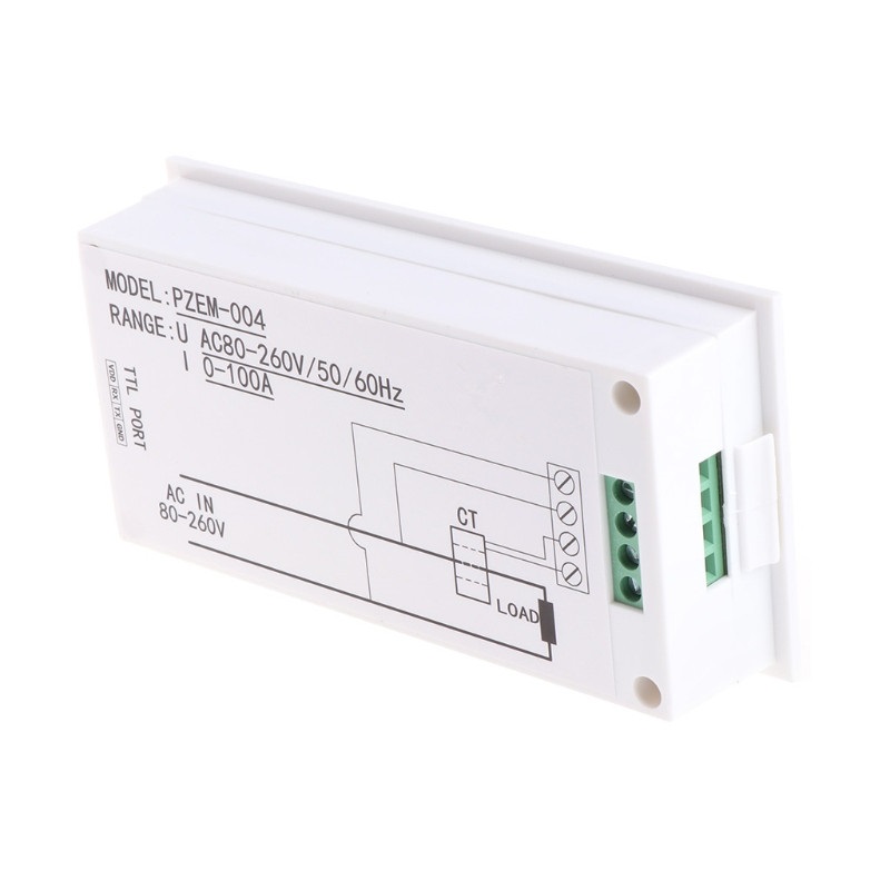 PZEM-002 20A AC 80-260V Numérique LCD Voltmètre Courant Tension Compteur  D'énergie KWH Panneau