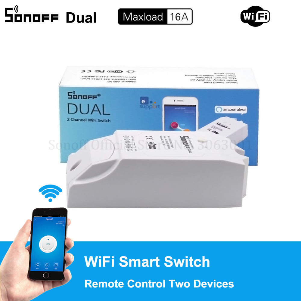 sonoff Dual 2 CH WiFi sans fil Interrupteur Smart Home universel