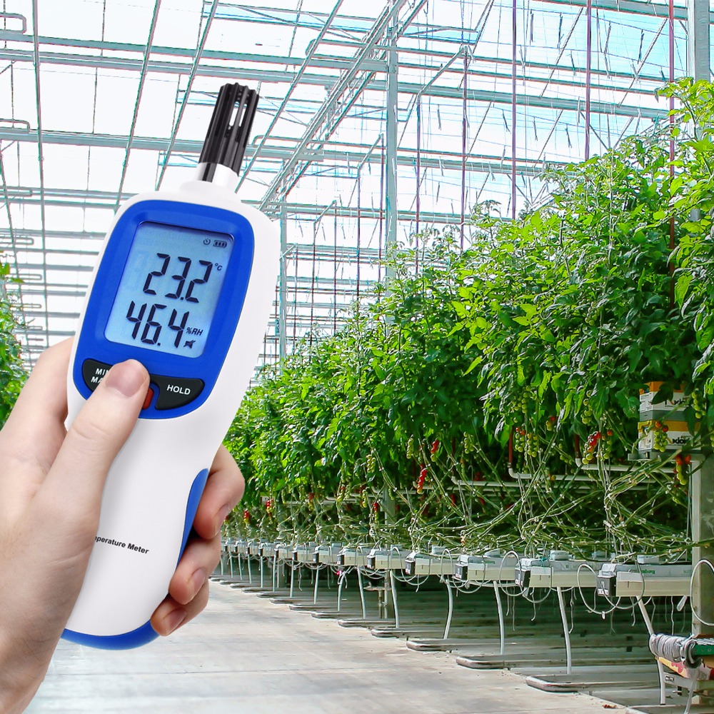 ETO- Compteur de température et d'humidité Thermomètre Hygromètre  Numérique, Mètre d'humidité de jardin thermometre