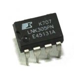 LNK305PN Maroc Circuit régulateur Commutateur AC/DC Off-Ligne, Intégré Power MOSFET, 85-265 VAC Entrée, 66 KHz, 120 mA Sortie, DIP-8