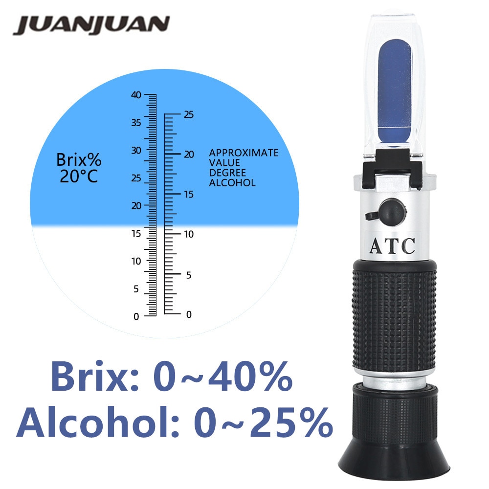 Refractomètre 0-25% alcool 0-40% brix