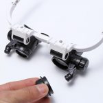 9892H-1 lunette Loupe bijoutier à 2 yeux LED 8 x 23 x Maroc