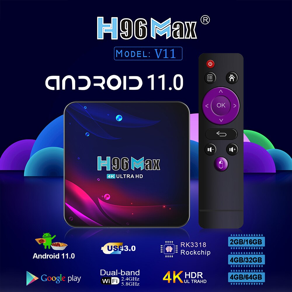 H96 MAX 4GB Ram 32GB Rom Maroc