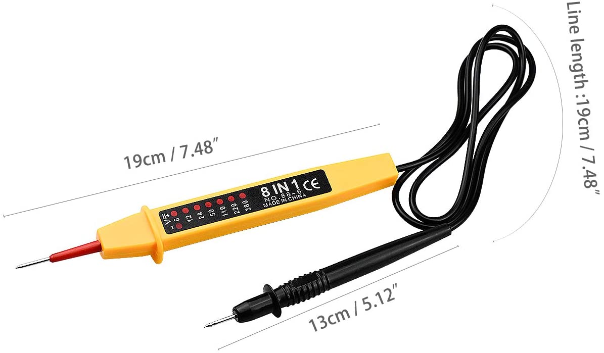 8 en 1 stylo Testeur de Tension électrique 0–380 V Maroc 