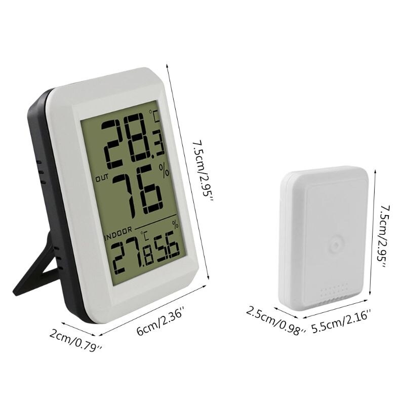 Thermomètre et hygromètre électronique sans fil, capteur à absorption  magnétique, détecteur de température et d'humidité pour voiture et maison -  AliExpress
