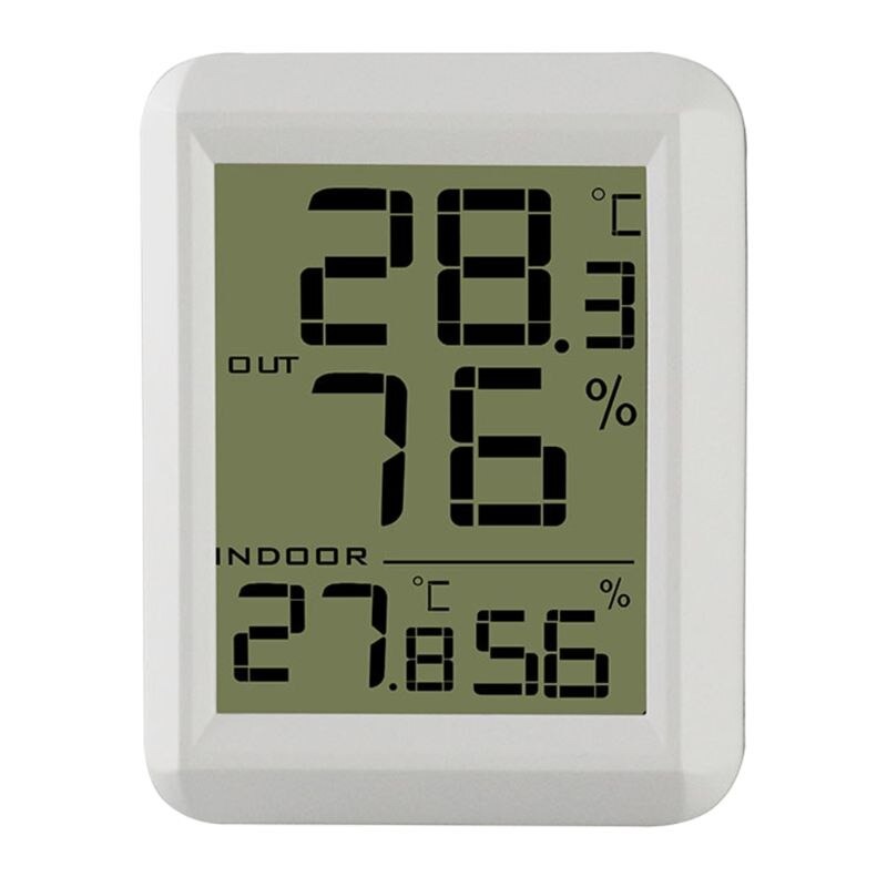 LEISEI - Thermomètre Hygromètre Intérieur Extérieur pour  Piscine/Température Humidité Mètre Min/Max avec 1,5M Fil de Capteur pour  Hôtel, Chambre d'Hôpital