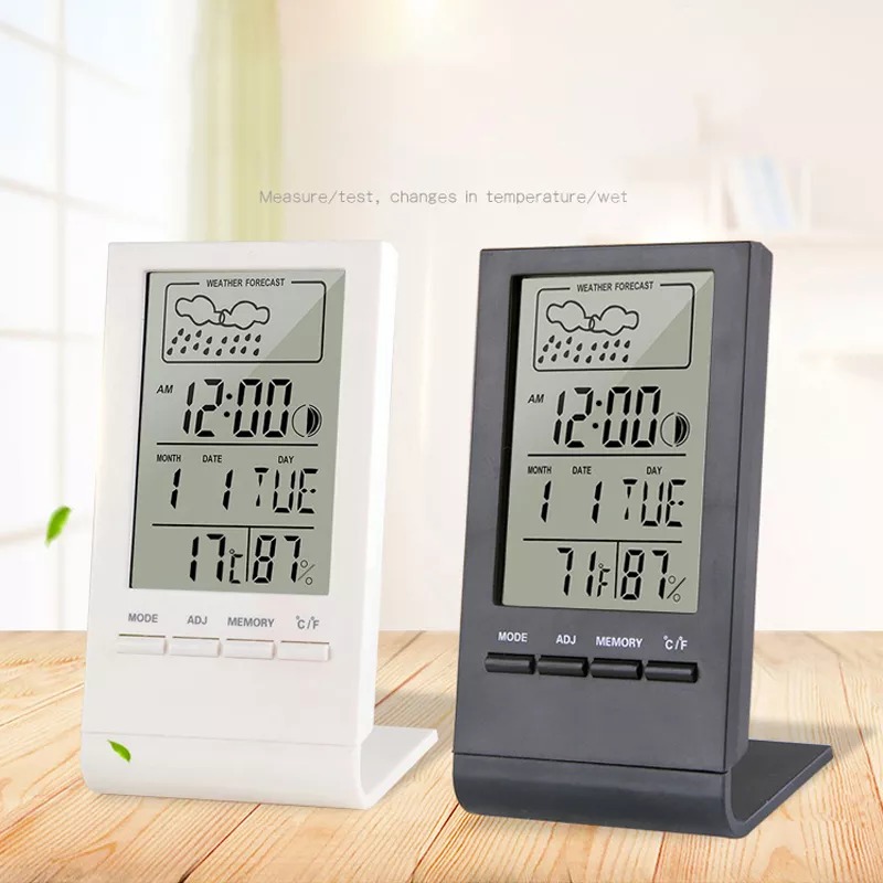 REFURBISHHOUSE Thermometre numerique Mini hygrometre hygrometre Celsius celsius blanc 