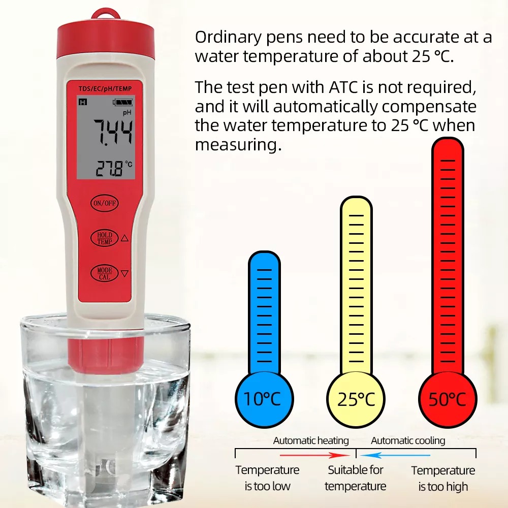 Testeur de qualité de l'eau 10 en 1, testeur de  PH/EC/TDS/salinité/thermomètre, multi-paramètres - AliExpress