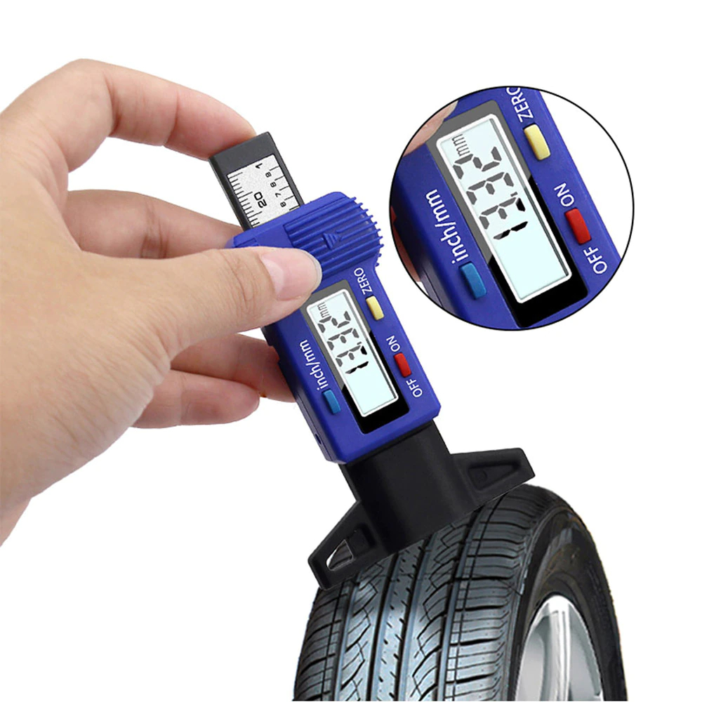 Jauge de profondeur de sculpture de pneu numérique Outil de mesure pour les  pneus 0-25mm - Chine Jauge de la voie des pneus, Pneus