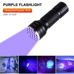Torche Portable Ultraviolet 21LED UV 395nm Maroc