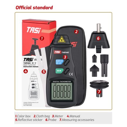 TASI TA8146 Tachymètre numérique sans contact 2 en 1 Maroc