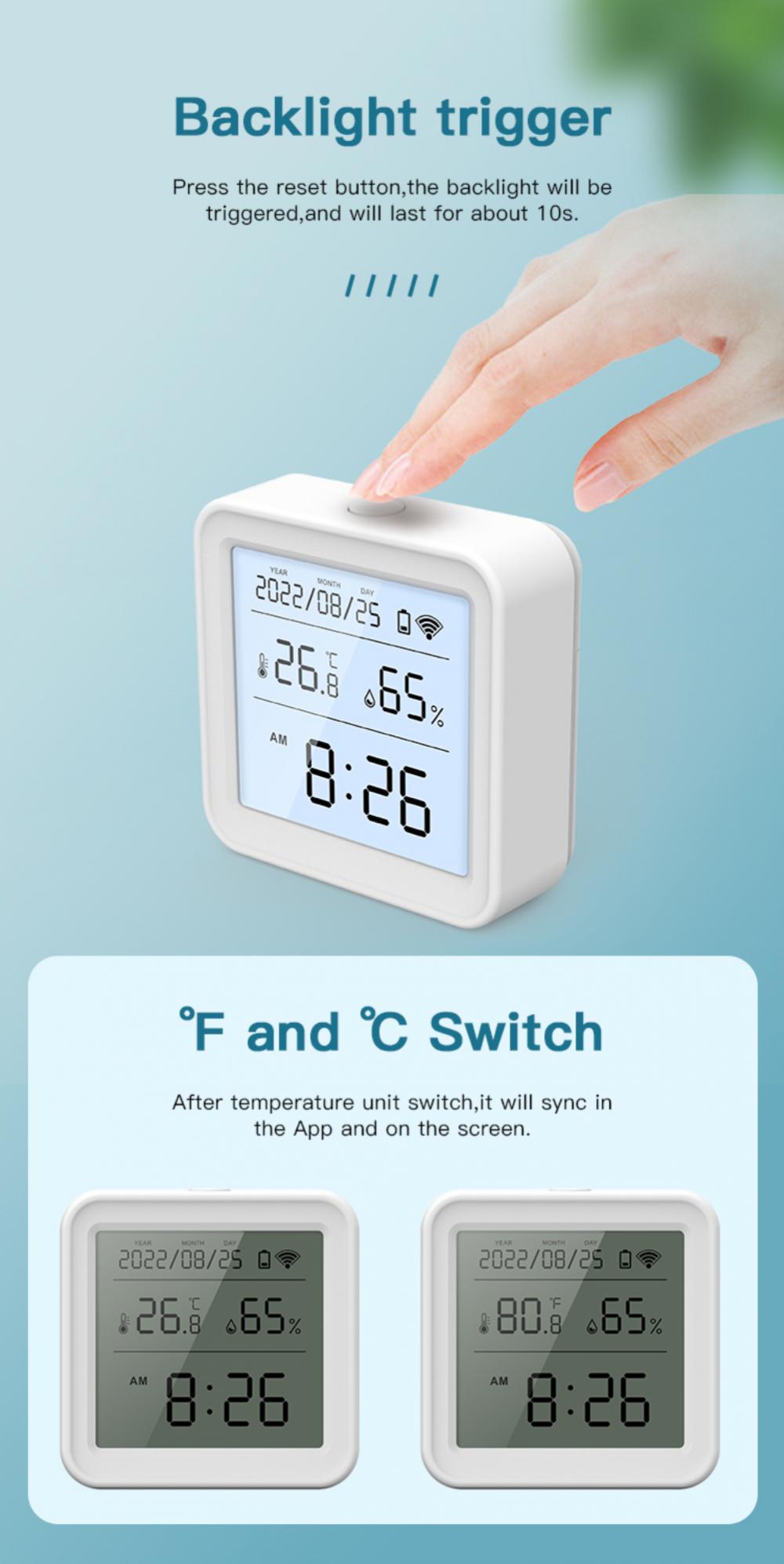 Tuya Thermomètre Hygromètre WiFi écran LCD Maroc 