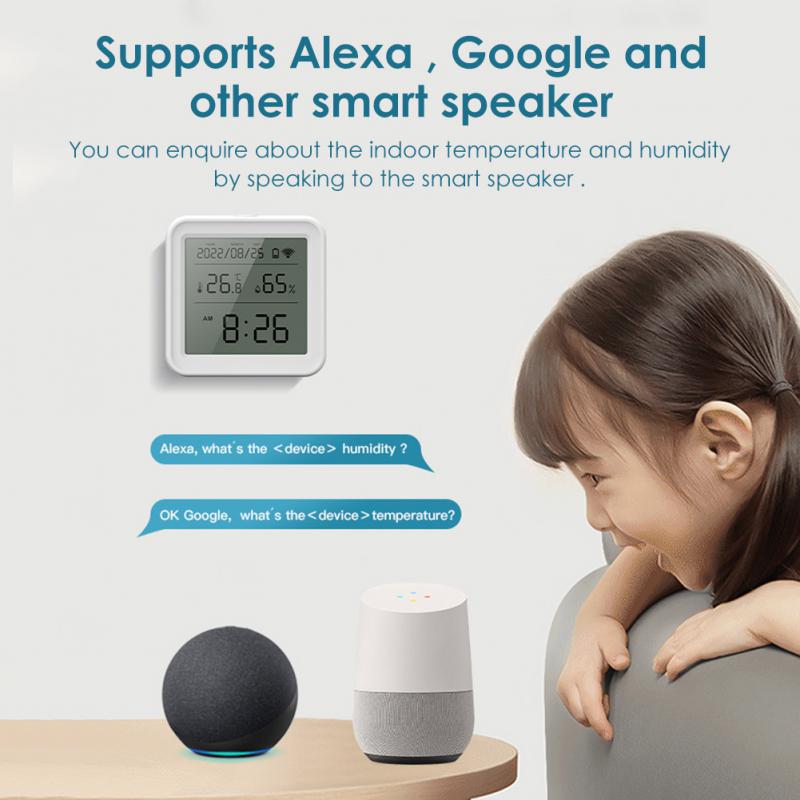 Tuya Zigequation-Capteur de température et d'humidité en temps réel,  fonctionne avec Alexa, Google Home, Smart Life, Tuya Smart App Control
