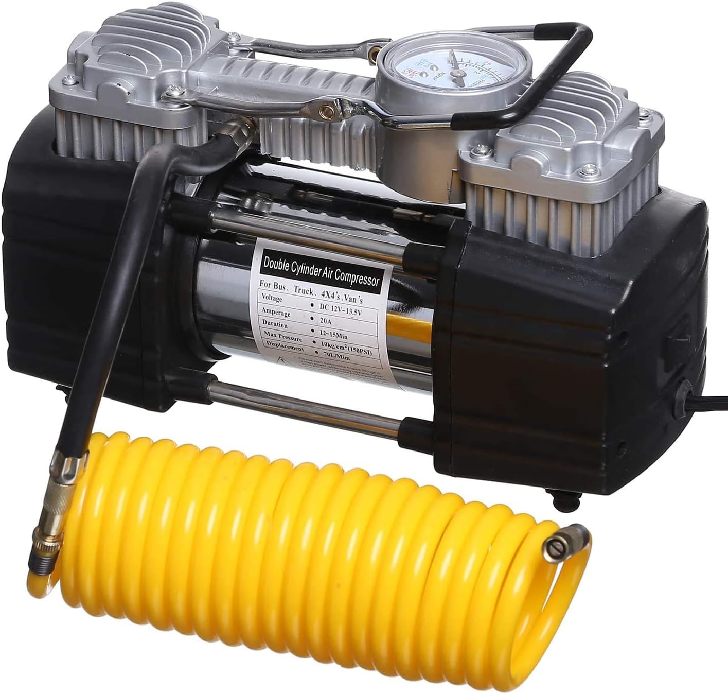 Pompe gonflable voiture 2 cylindre 150 PSI avec boîte à outils Maroc à prix  pas cher | Autogear