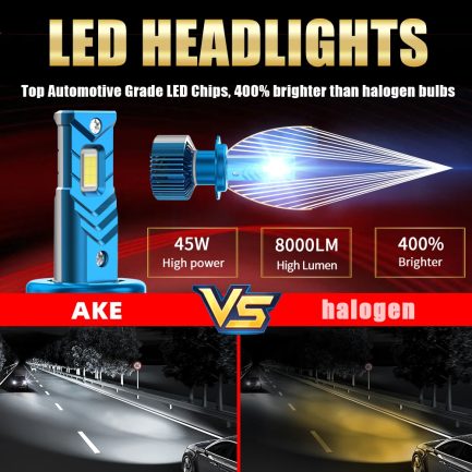 AKE V68 Ampoules LED pour voiture moto et camion Maroc