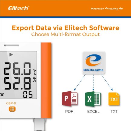 Elitech GSP-8 enregistreur de données de température et d'humidité 100000 Points Maroc