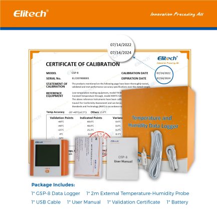 Elitech GSP-8 enregistreur de données de température et d'humidité 100000 Points Maroc