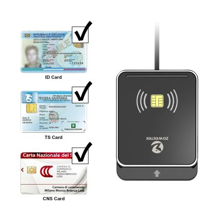 Lecteur de carte d'identité RFID NFC CIE sans contact et à contact Maroc