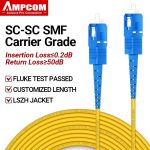 Cordon à fibre optique à gaine SC à SC UPC monomode Simplex SMF 9125 μm Maroc