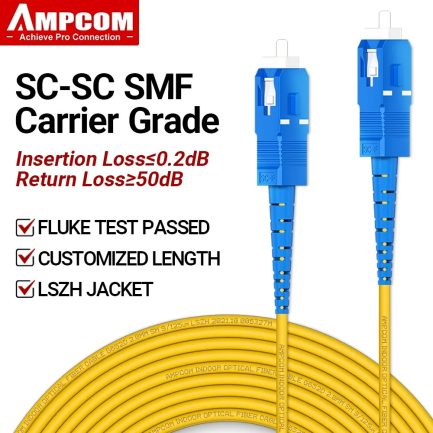 Cordon à fibre optique à gaine SC à SC UPC monomode Simplex SMF 9125 μm Maroc
