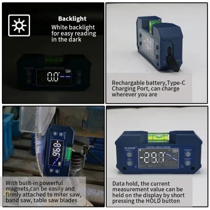 Mini jauge de niveau magnétique inclinomètre rapporteur d'angle rechargeable Maroc