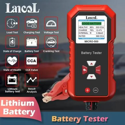 Lancol Micro 500 Testeur Batterie 12V Lithium Plomb-Acide