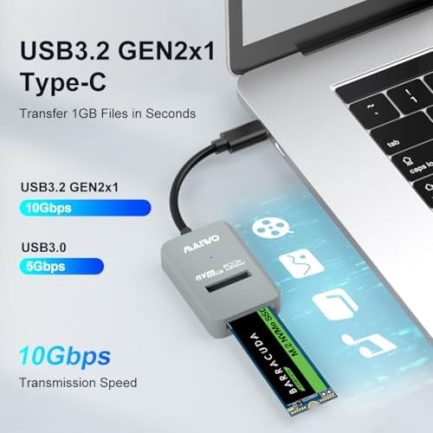 Adaptateur MAIWO M.2 NVMe USB-C 10 Gbps Maroc