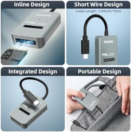 Adaptateur MAIWO M.2 NVMe USB-C 10 Gbps Maroc