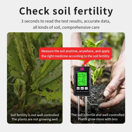 Testeur de Sol 6-en-1 pH, Fertilité, Température et Humidité Maroc