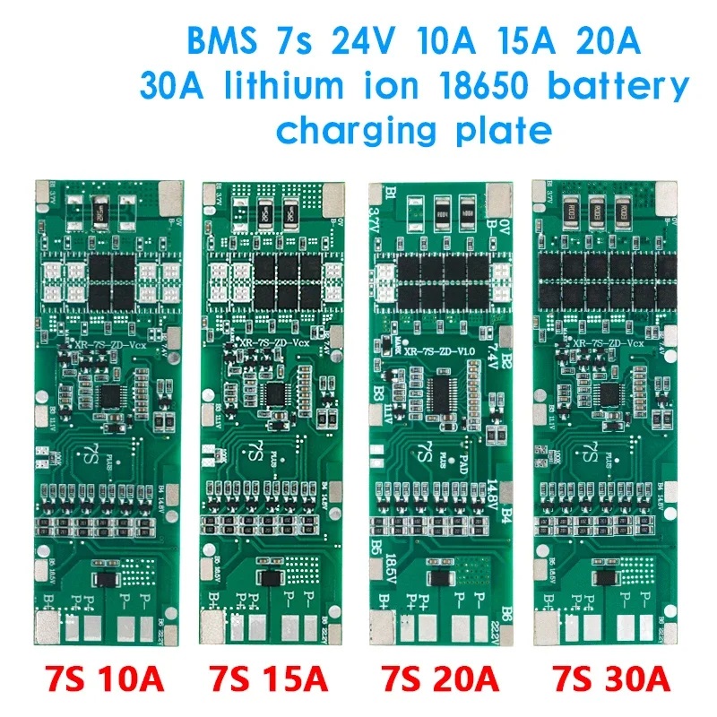 Carte BMS 7S 24V pour Batteries Li-ion 18650 Maroc