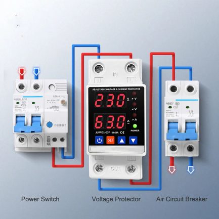 JJVPD1 Relais Protection 230V – 40A63A80A – Digital – DIN Rail Maroc