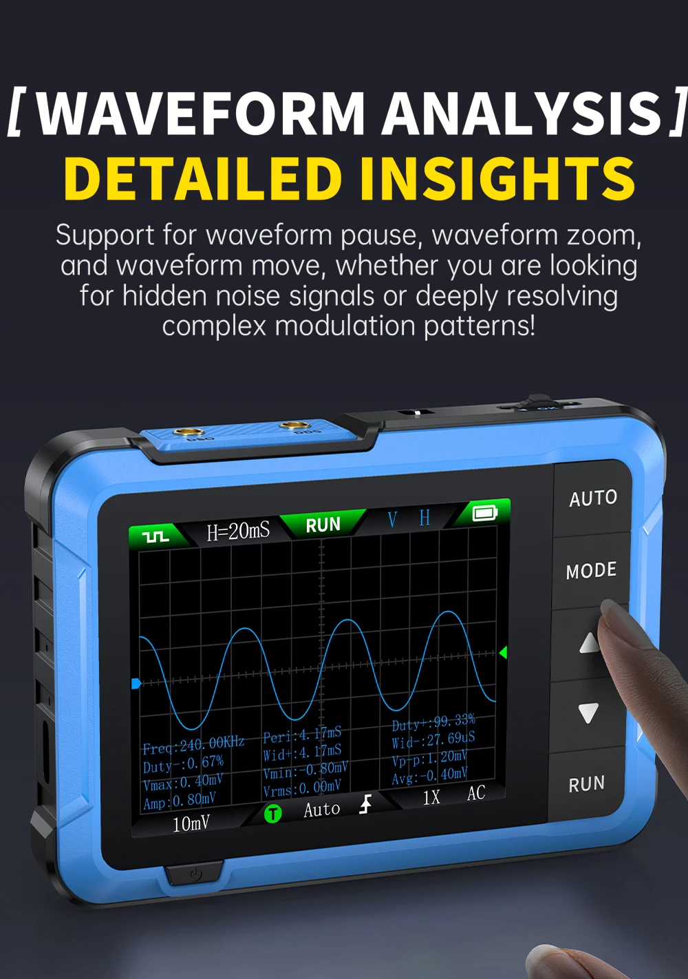 FNIRSI DSO510 PLUS Oscilloscope Portable – 10MHz + Générateur de Signal DDS Maroc