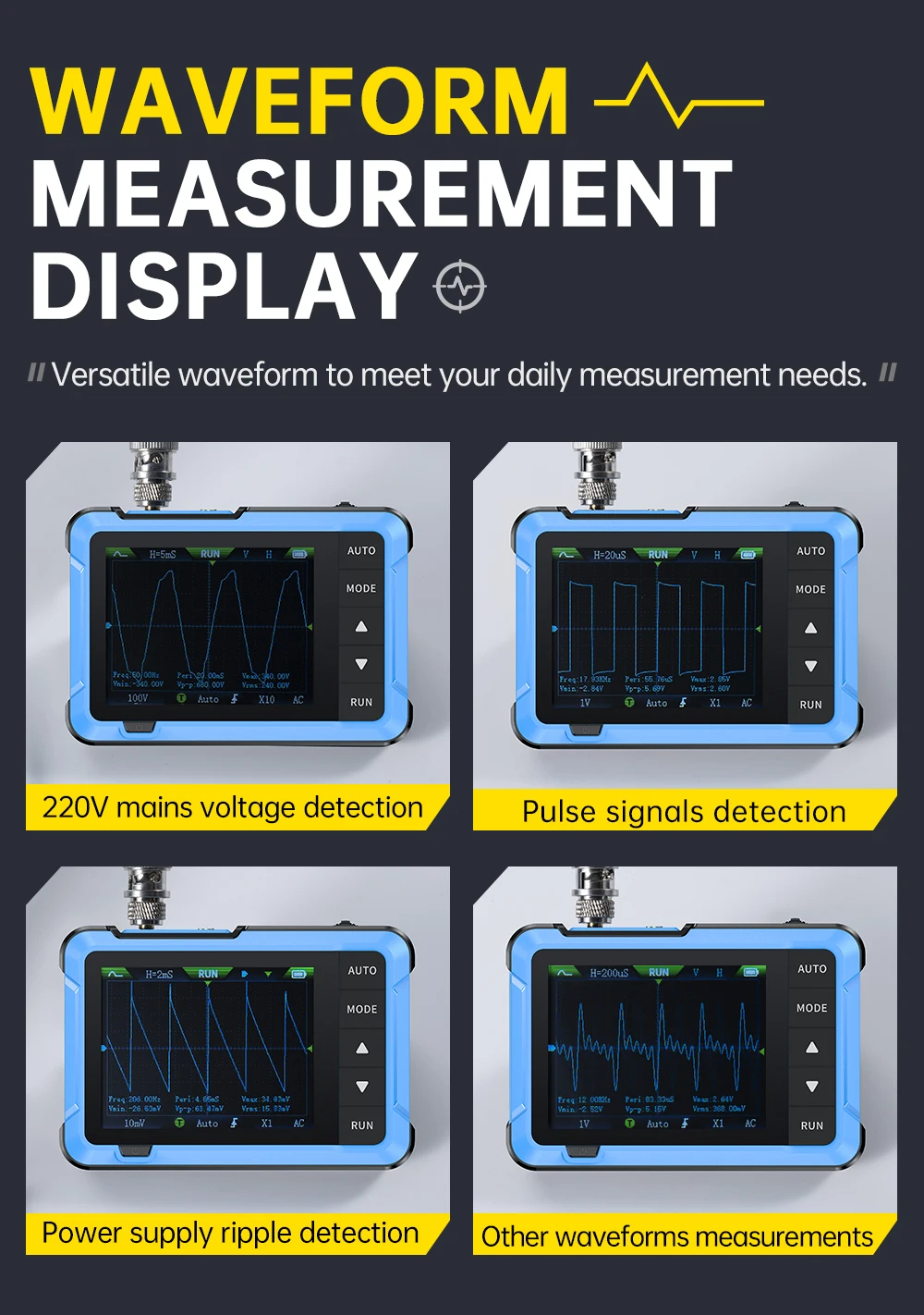 FNIRSI DSO510 PLUS Oscilloscope Portable – 10MHz + Générateur de Signal DDS Maroc