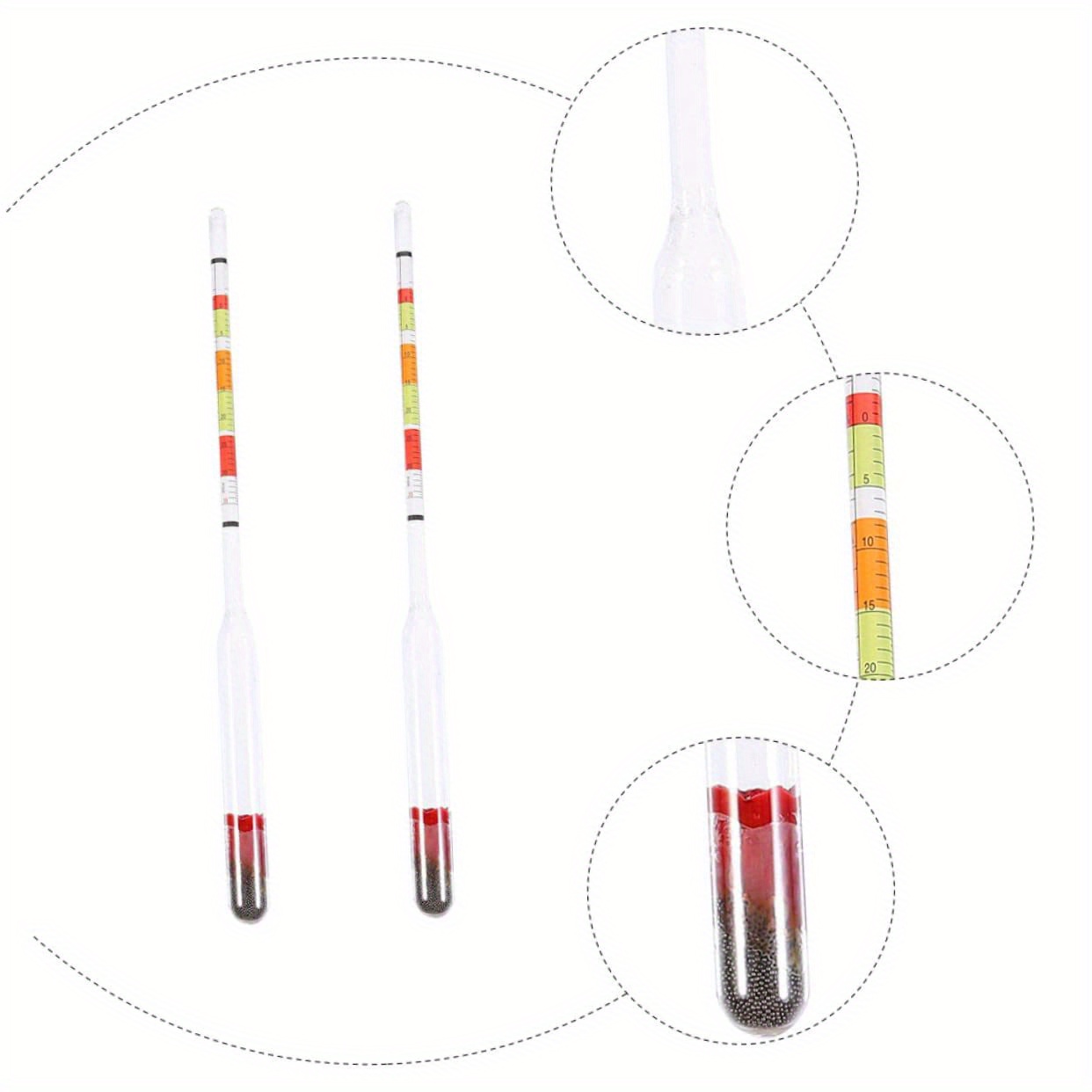 Kit de Mesure de Densité Liquide – Hydromètre, Éprouvette, Brosse et Plaque Maroc – Image 4