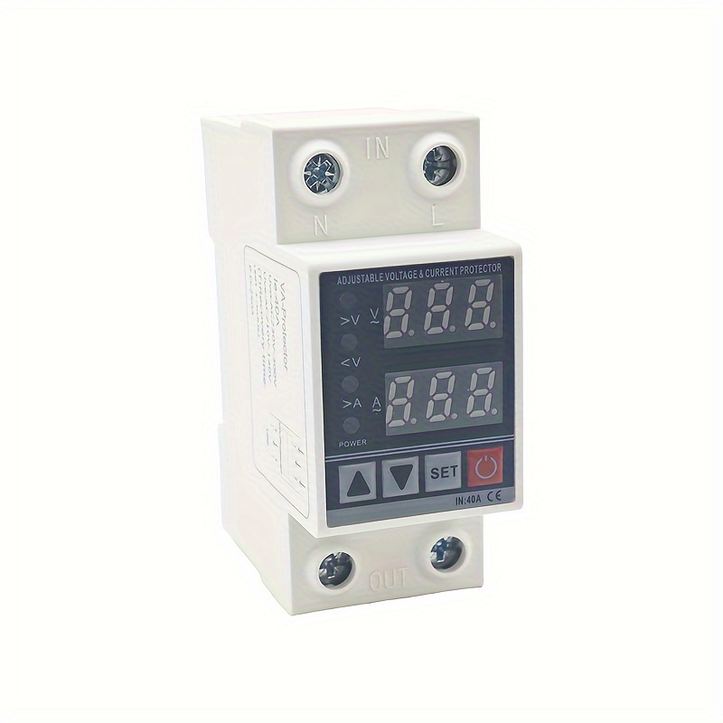 Protecteur de Tension et de Courant Réglable 220V – 63A – Rail DIN
