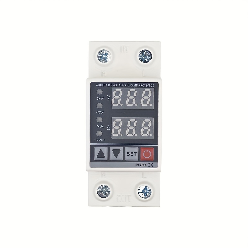 Protecteur de Tension et de Courant Réglable 220V – 63A – Rail DIN