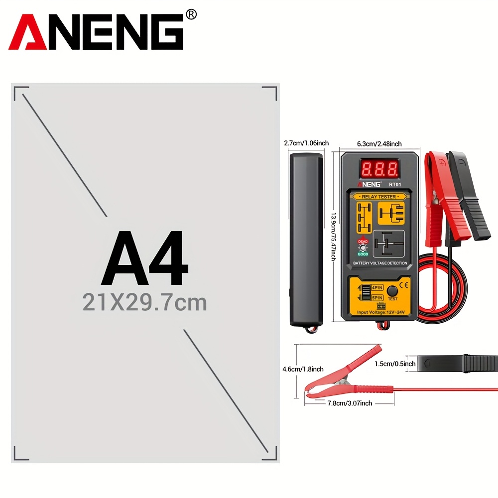 ANENG RT01 – Testeur de relais auto pro 12–24 V Maroc