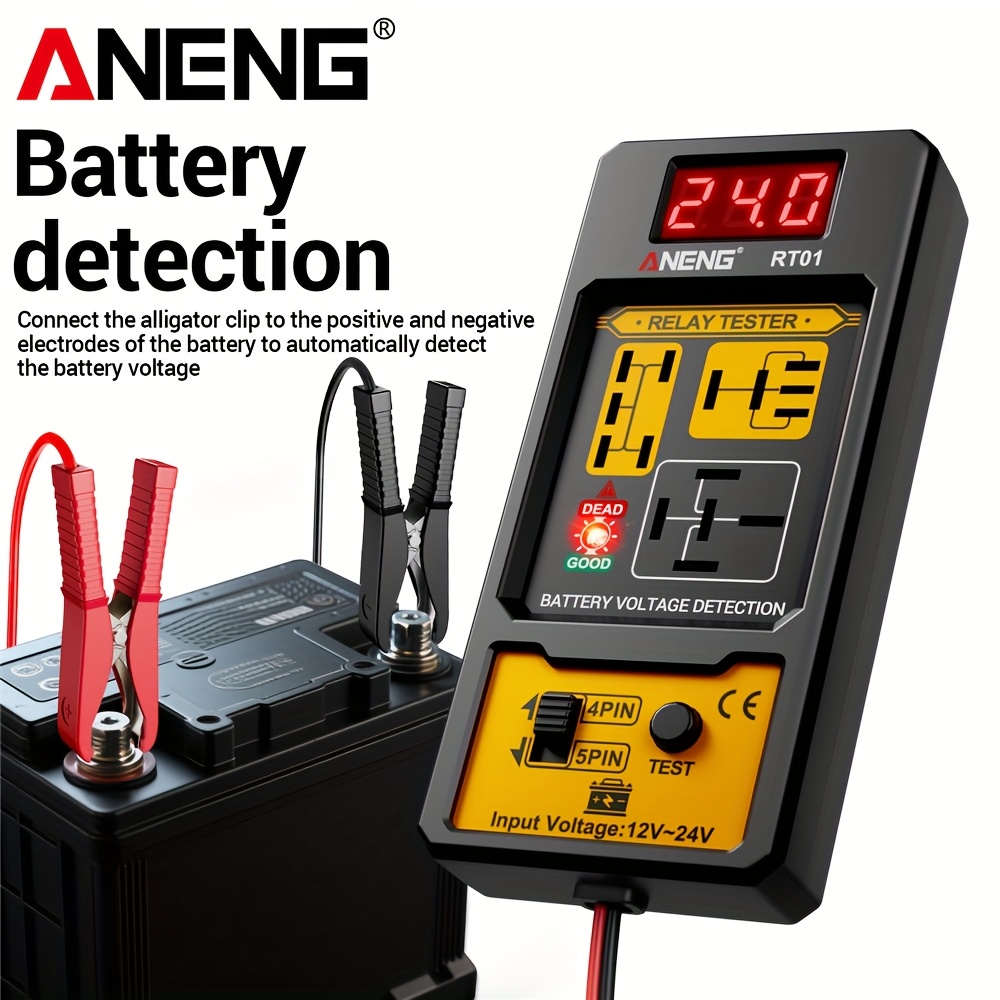 ANENG RT01 – Testeur de relais auto pro 12–24 V Maroc