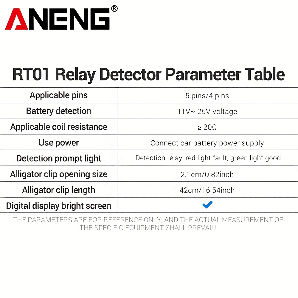 ANENG RT01 – Testeur de relais auto pro 12–24 V Maroc