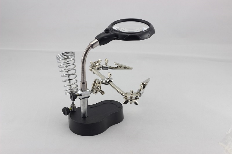 TE-801 Outil de Réparation avec Loupe – Troisième Main de Soudure