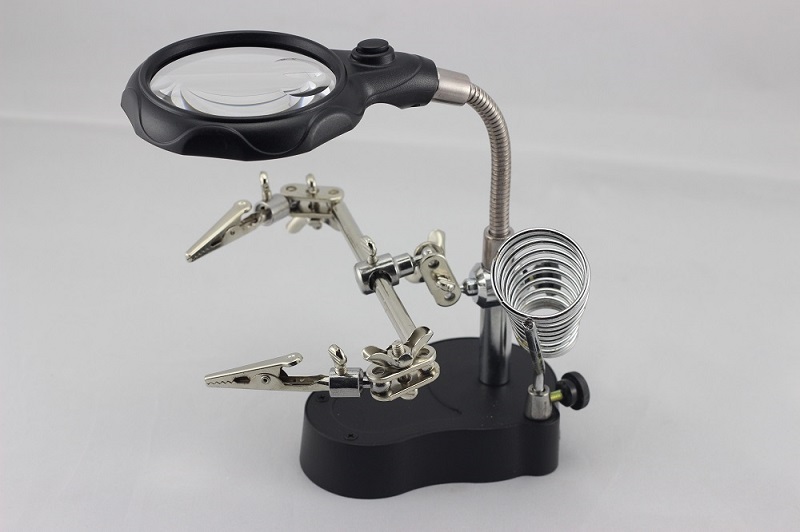 TE-801 Outil de Réparation avec Loupe – Troisième Main de Soudure