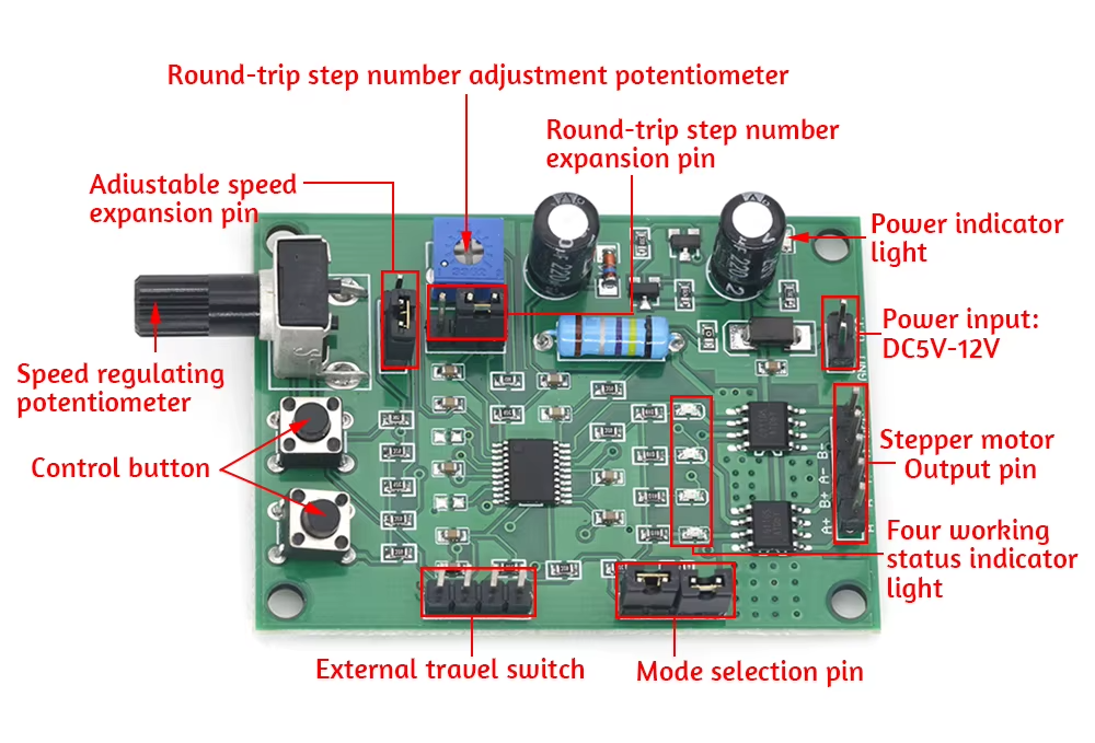 Driver Moteur Pas à Pas 5V-12V Mini